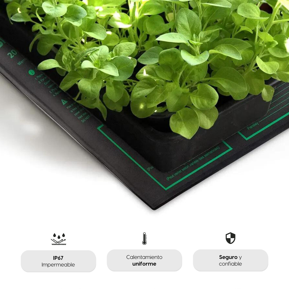 TECH Tapete Termico para Plantulas o Esquejes - 25x52 cm (1 domo) - Propagación o clonación de cannabis