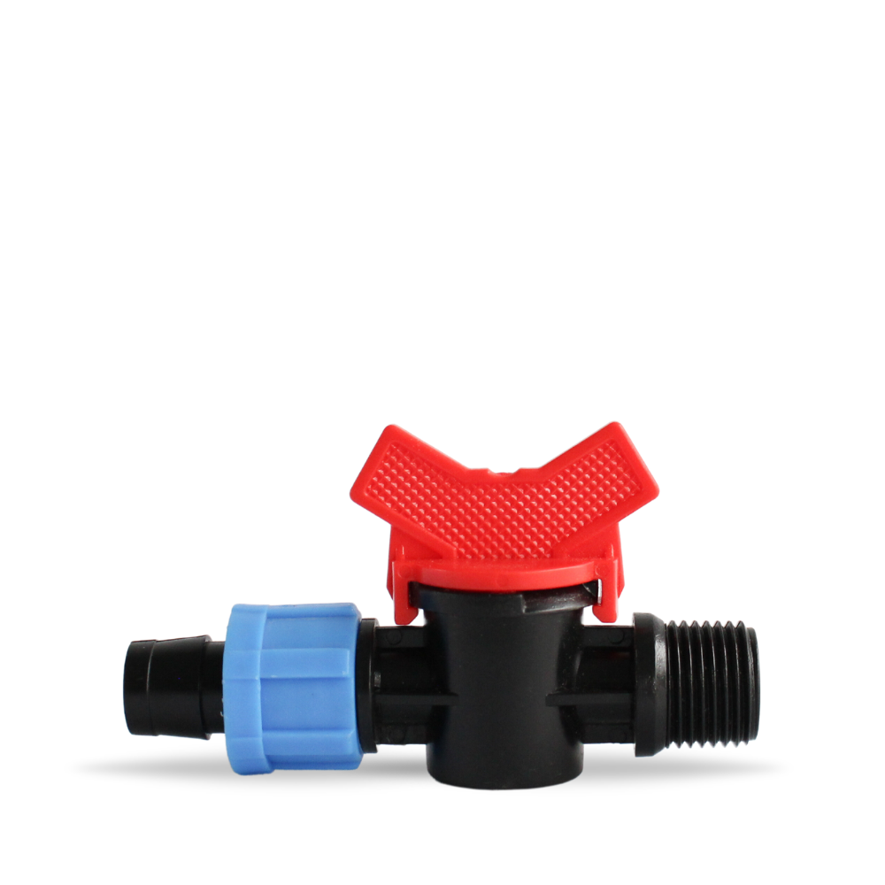 BluSoak Conector con Valvula Cinta de Goteo a MPT 1/2''