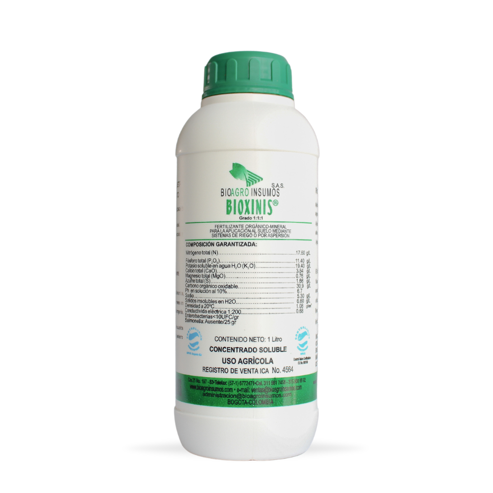 Bioxinis Biofertilizante e Insecticida Orgánico - 1 litro